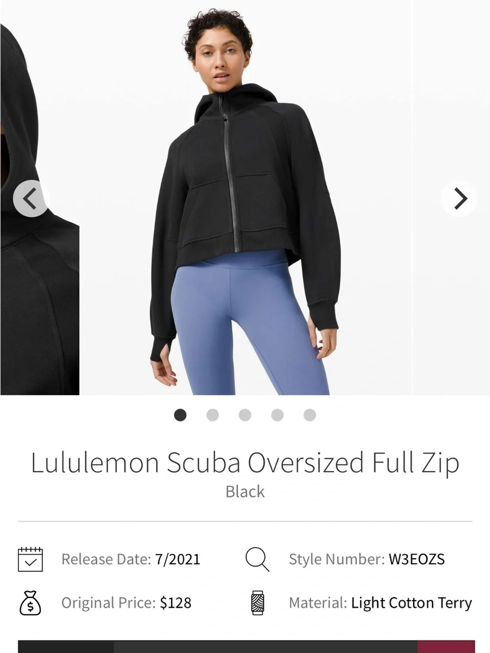 Lululemon Scuba Oversized Full zip